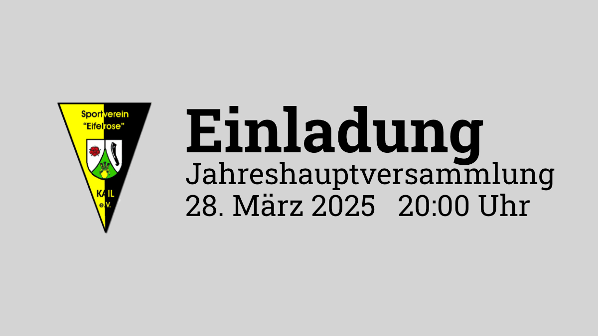 Einladung Jahreshauptversammlung 2025