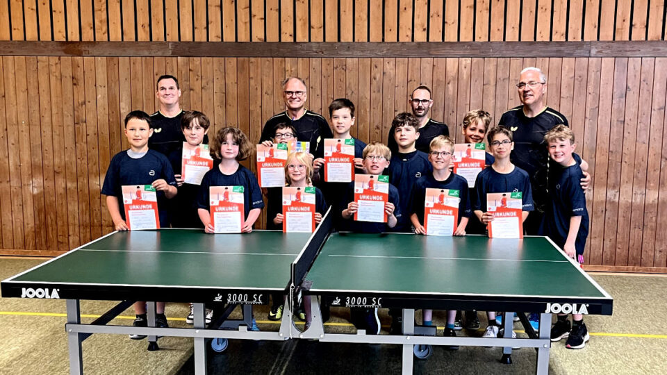 Tischtennis Sportabzeichen TT Kids der Eifelrose Kail 2025